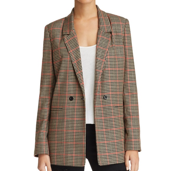 Anine Bing Jackets & Blazers - Anine Bing Checkered Blazer - Red and Black